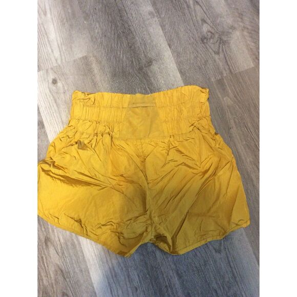 Free People Movement Golden Yellow Large L Smocked High Waist - Picture 3 of 5